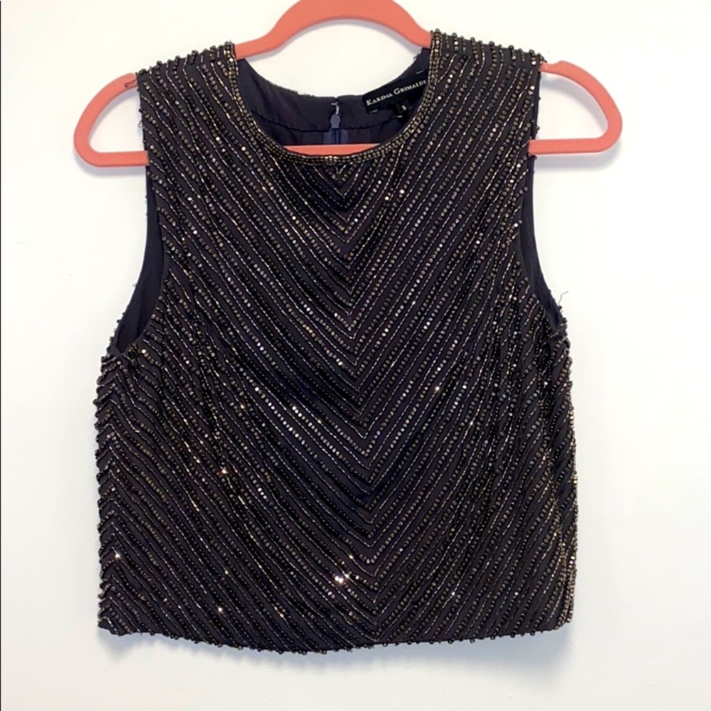 Karina Grimaldi Beaded Top